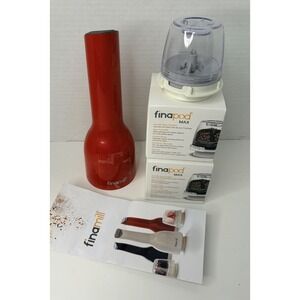 FinaMill Electric Spice Grinder Red w/ 3 FinaPod MAX Pods & Manual